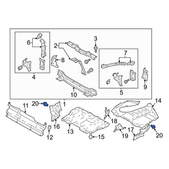 Toyota OE - Radiator Support Splash Shield Clip