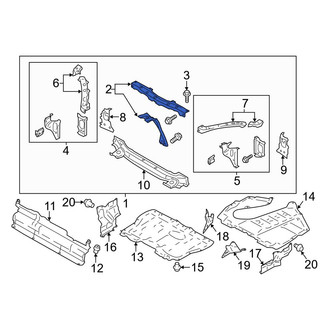 Toyota OE - Front Upper Radiator Support Tie Bar