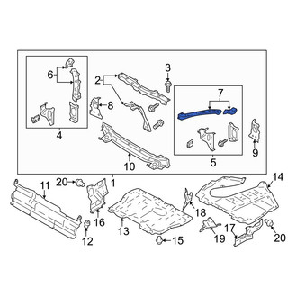 Toyota OE - Front Left Upper Radiator Support Panel