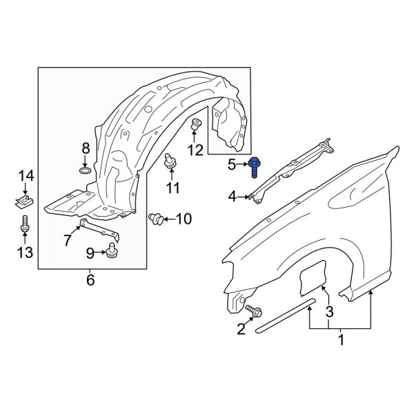 Fender Support Bolt