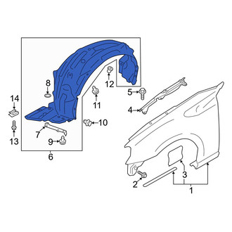 Toyota OE - Front Left Fender Splash Shield