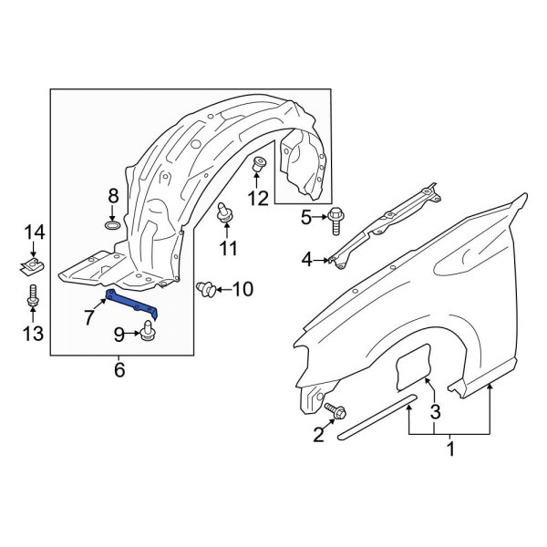 Fender Liner Support Bracket