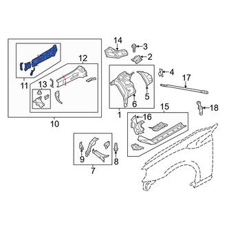 Toyota OE - Front Right Outer Frame Side Member