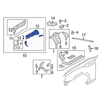 Toyota OE - Front Left Inner Frame Side Member