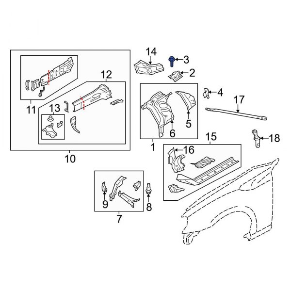 Fender Apron Bolt