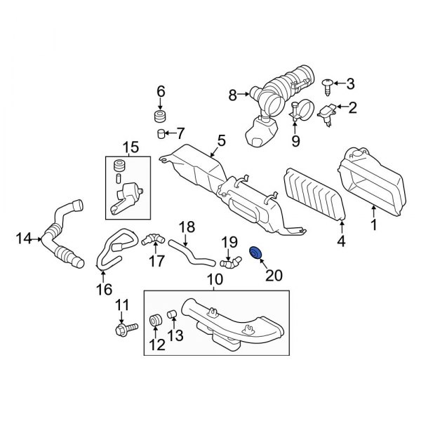 Engine Air Intake Hose Grommet