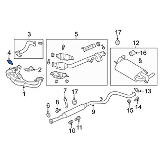 Toyota OE - Front Rearward Catalytic Converter Gasket