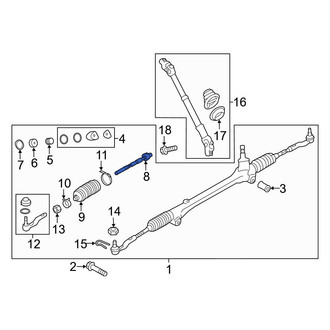 Toyota OE - Inner Steering Tie Rod End