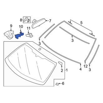 Toyota OE - Front Center Interior Rear View Mirror Mounting Base