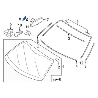 Toyota OE - Front Interior Rear View Mirror Mounting Base