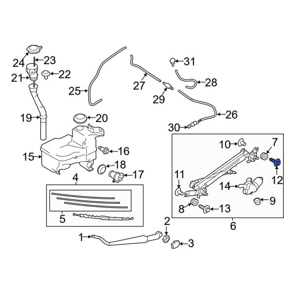 Windshield Wiper Linkage Bolt