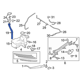 Toyota OE - Front Washer Fluid Reservoir Filler Pipe