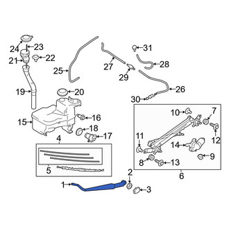 Toyota OE - Left Wiper Arm