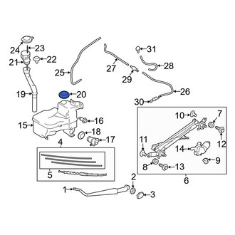 Toyota OE - Washer Fluid Reservoir Filler Pipe Seal