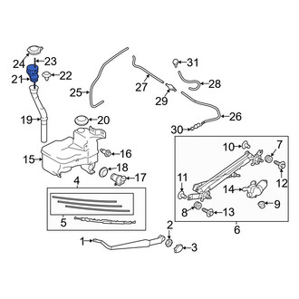 Toyota OE - Washer Fluid Reservoir Filler Pipe Bracket