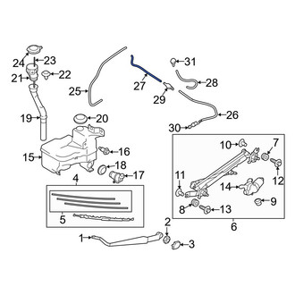 Toyota OE - Front Windshield Washer Hose
