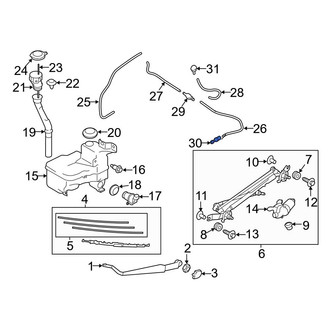Toyota OE - Windshield Washer Hose Connector