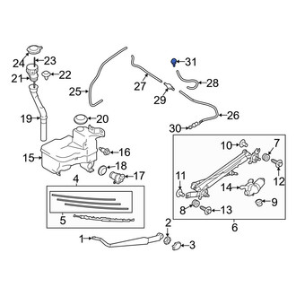 Toyota OE - Front Windshield Washer Nozzle