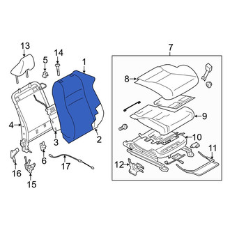 Toyota OE - Front Left Seat Back Cushion Cover
