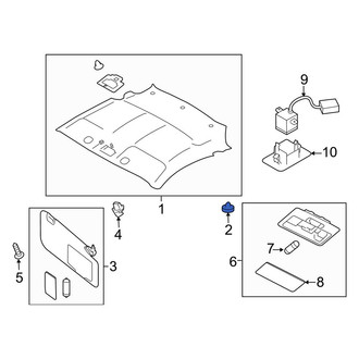 Toyota OE - Headliner Cap