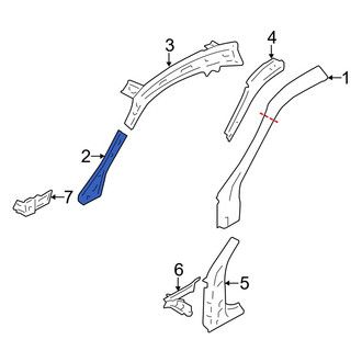Toyota OE - Left Body A-Pillar Reinforcement