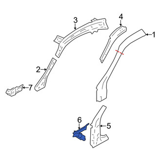 Toyota OE - Left Upper Body A-Pillar Reinforcement