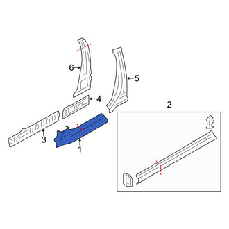 Toyota OE - Left Inner Rocker Panel