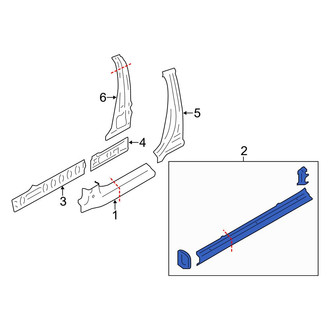 Toyota OE - Left Rocker Panel Reinforcement