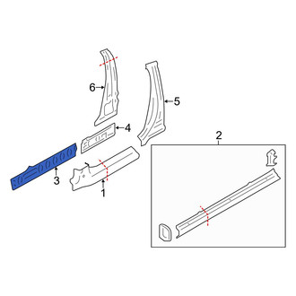 Toyota OE - Left Inner Rocker Panel