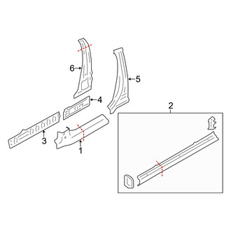 Toyota OE - Pillars, Rocker & Floor - Center Pillar