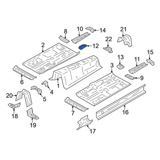 Toyota OE - Right Floor Pan Crossmember