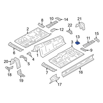 Toyota OE - Left Floor Pan Crossmember