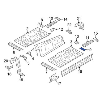 Toyota OE - Rear Left Floor Pan Crossmember