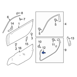 Toyota OE - Left Door Seal Clip