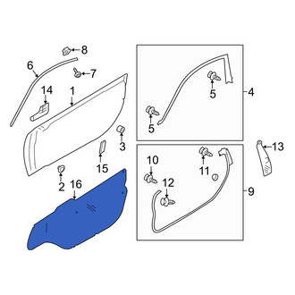 Toyota OE - Front Left Door Water Deflector