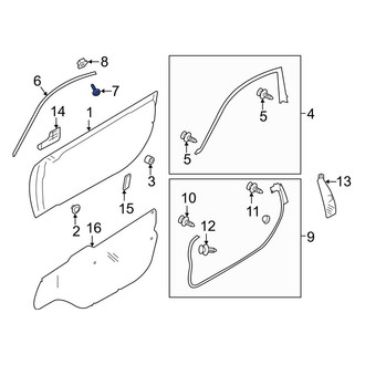 Toyota OE - Door Belt Molding Screw