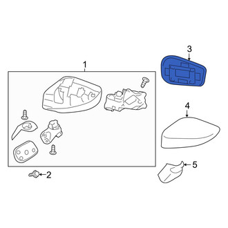 Toyota OE - Front Left Door Mirror Glass