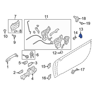 Toyota OE - Front Door Lock Striker Plate