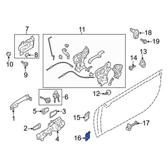 Toyota OE - Front Left Upper Door Hinge