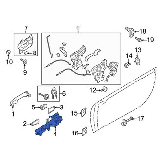 Toyota OE - Front Left Exterior Door Handle Base