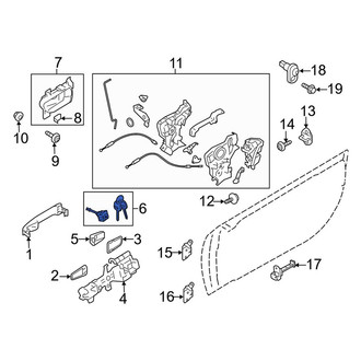 Toyota OE - Front Left Door Lock Cylinder