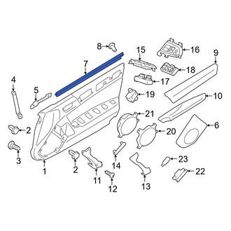 Toyota OE - Left Inner Door Window Belt Weatherstrip