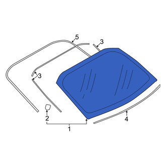 Toyota OE - Rear Back Glass