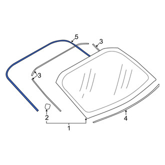Toyota OE - Rear Back Glass Reveal Molding