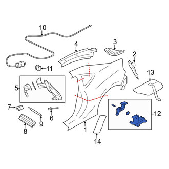 Toyota OE - Rear Fuel Door Release Handle