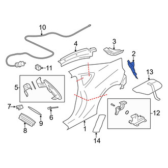 Toyota OE - Rear Left Tail Light Pocket