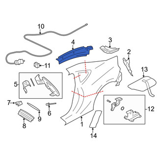 Toyota OE - Left Quarter Panel Reinforcement