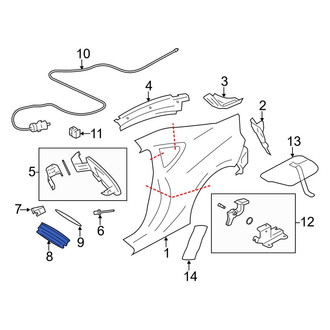 Toyota OE - Rear Fuel Filler Housing