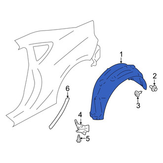Toyota OE - Rear Left Quarter Panel Splash Shield