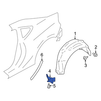 Toyota OE - Rear Left Stone Guard
